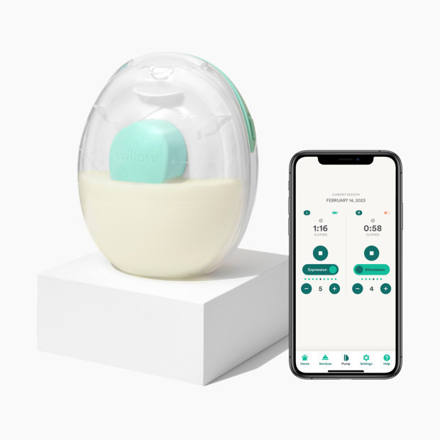 Willow Go Wearable Hands-Free, Cord-Free Electric Breast Pump | Babylist