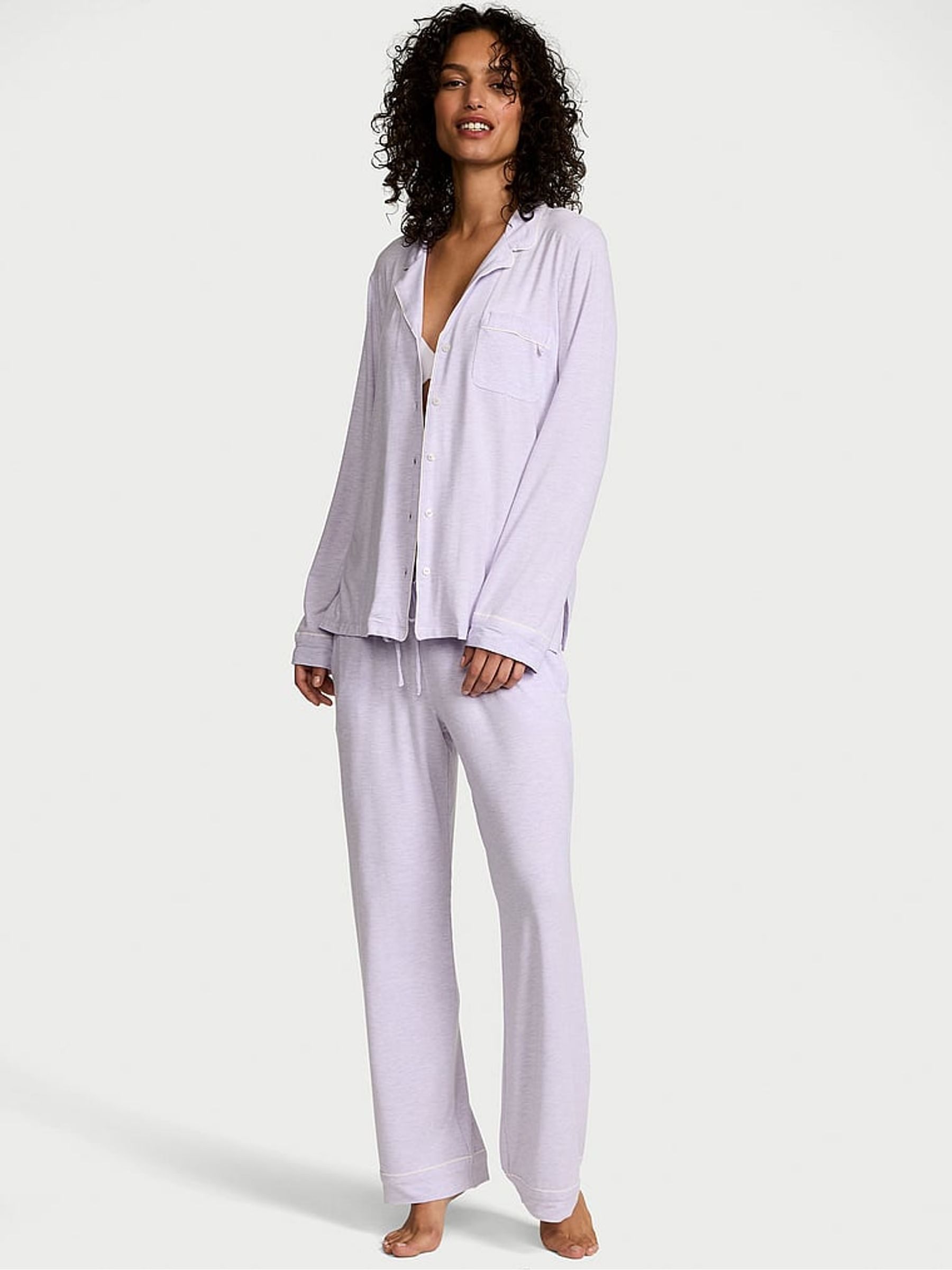 Lavender Purple Modal Long Pyjama Set | Victoria's Secret UK | Victoria's Secret UK