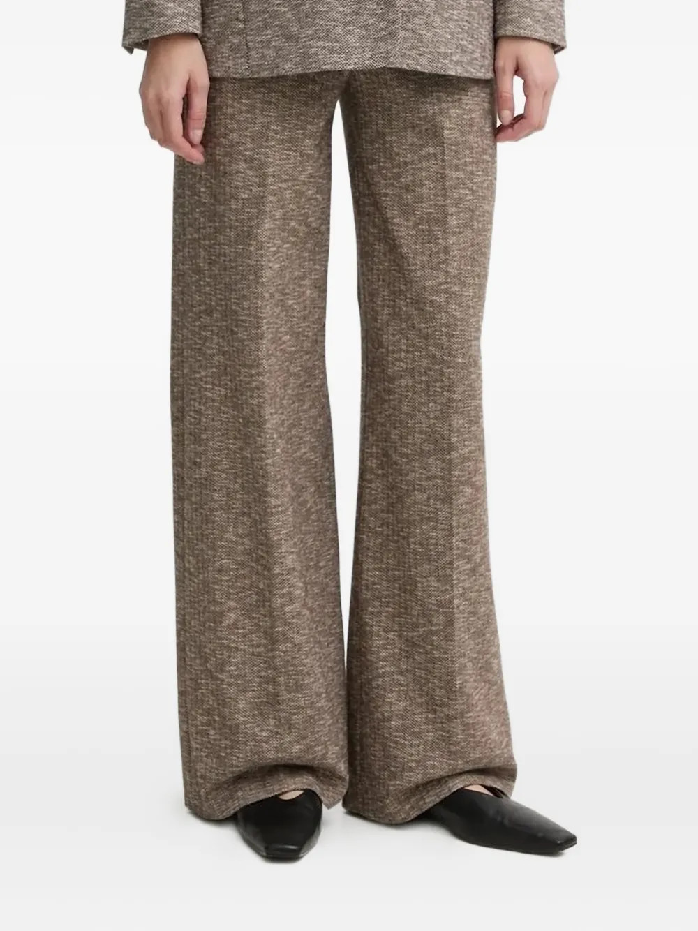 Drykorn herringbone flared trousers - Brown | Farfetch Global