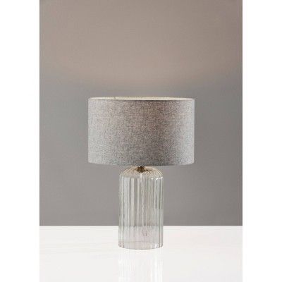 Carrie Small Table Lamp Clear Ribbed Glass - Adesso | Target