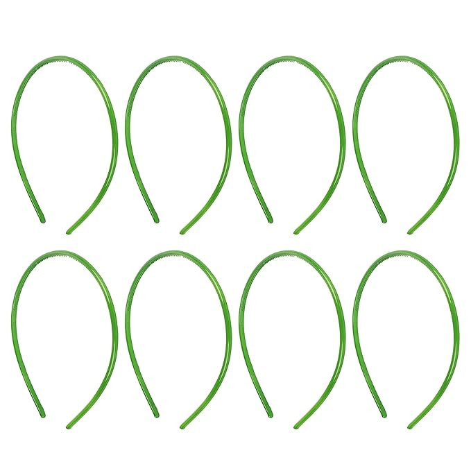 Motique Accessories Thin Plastic Headband - Set of 8 (Green) | Amazon (US)