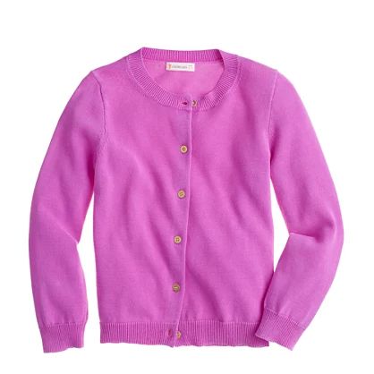 Girls' garment-dyed Caroline cardigan sweater | J.Crew US