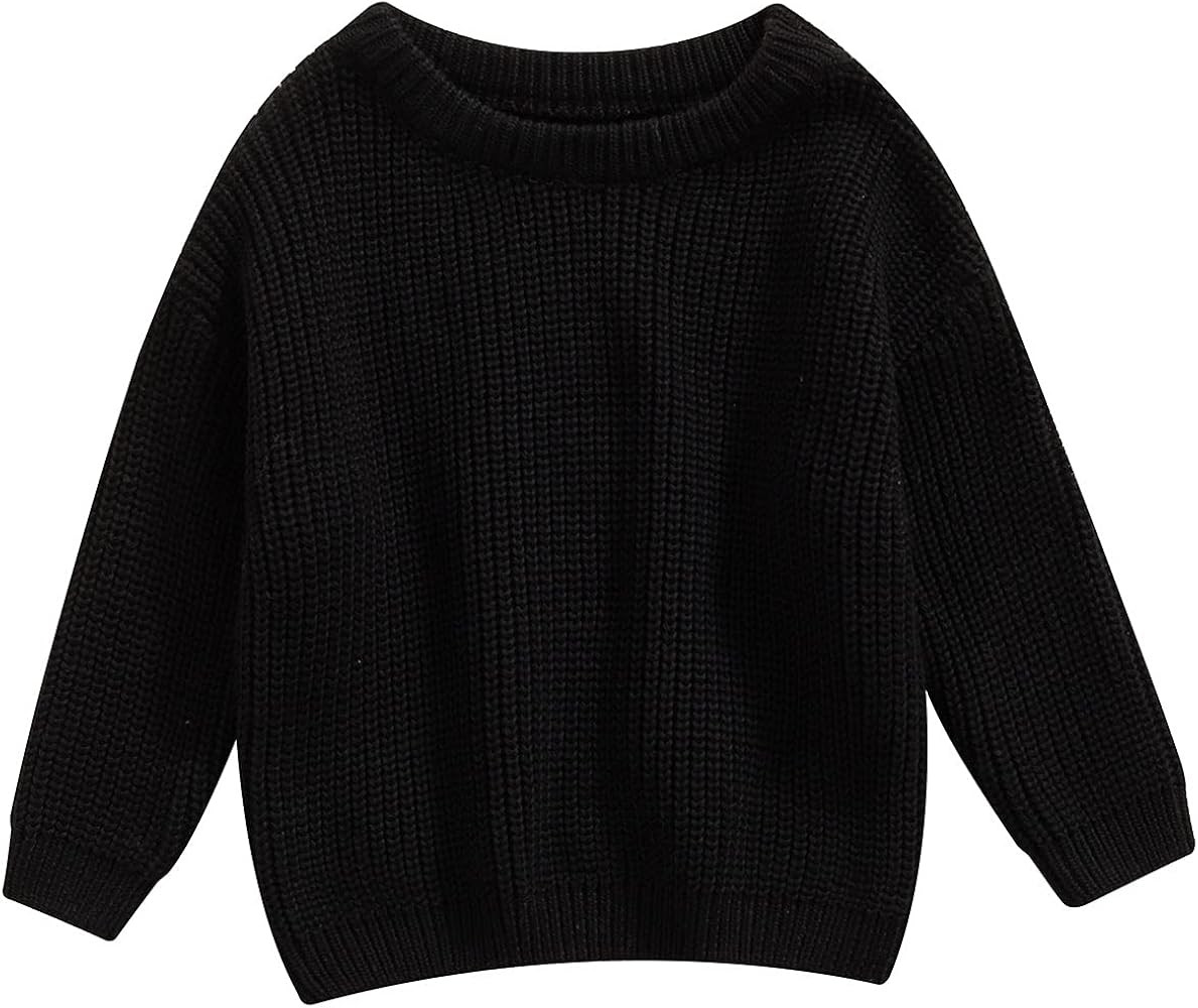Baby Girl Boy Knit Sweater Blouse Pullover Sweatshirt Warm Crewneck Long Sleeve Tops for Infant T... | Amazon (US)