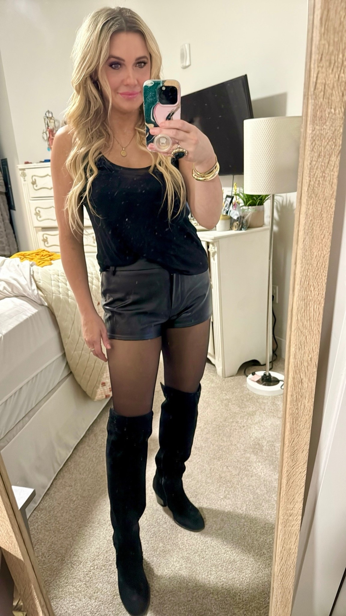 Leather micro shorts 

#LTKFindsUnder100