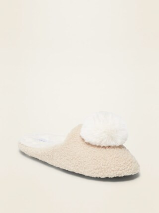 Sherpa Pom-Pom Slippers for Women | Old Navy (US)