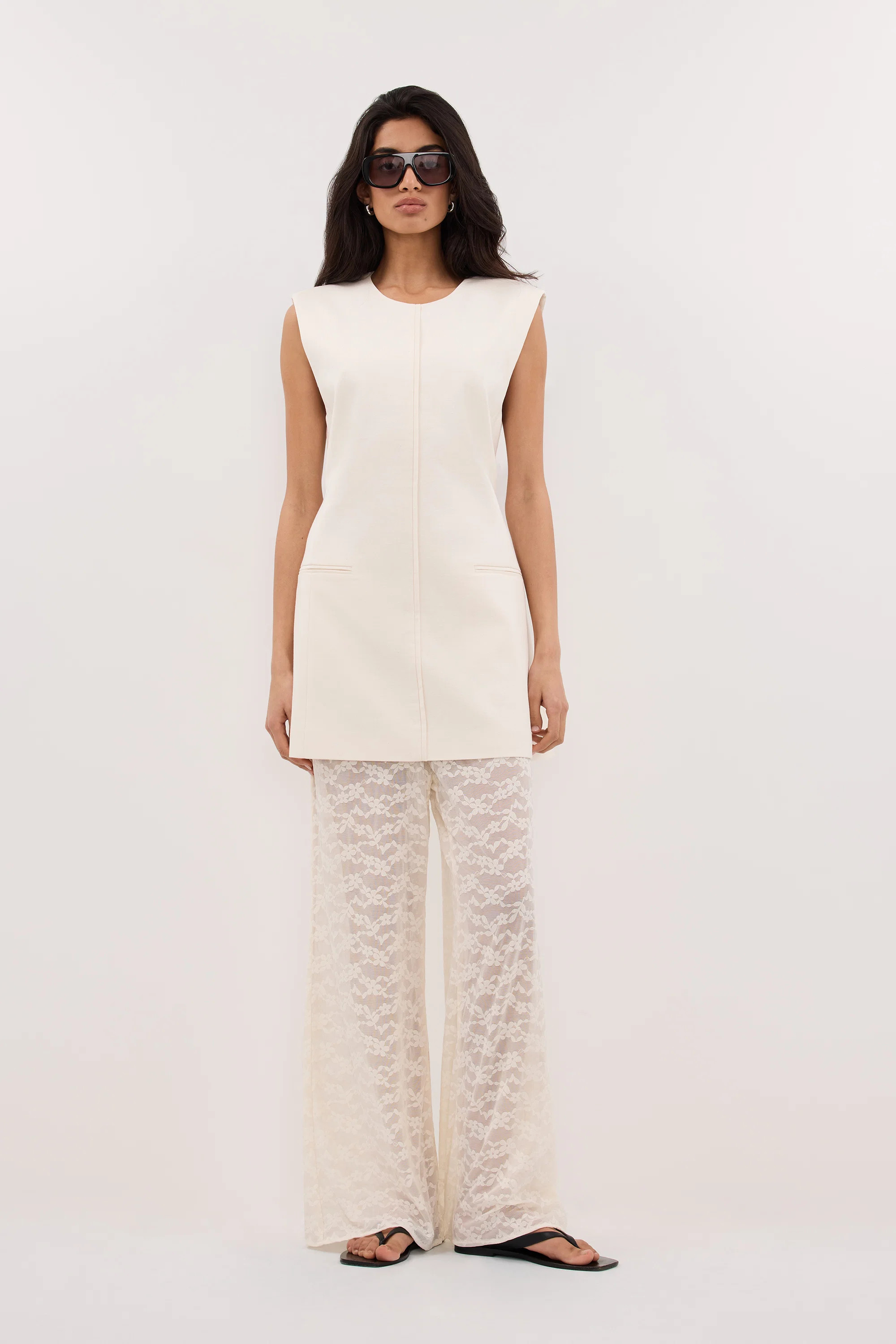 BELLE CREAM LACE PANT | DISSH