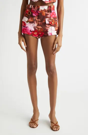 Kindred Spirit Luna Floral High Waist Cotton Drill Shorts | Nordstrom