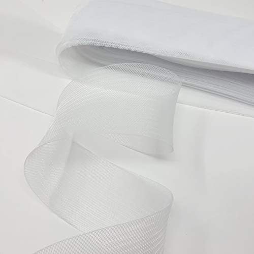Top Trimming Soft Polyester Horsehair Braid, Sold per Roll 22 Yards (3" inch Wide) (White) | Amazon (US)