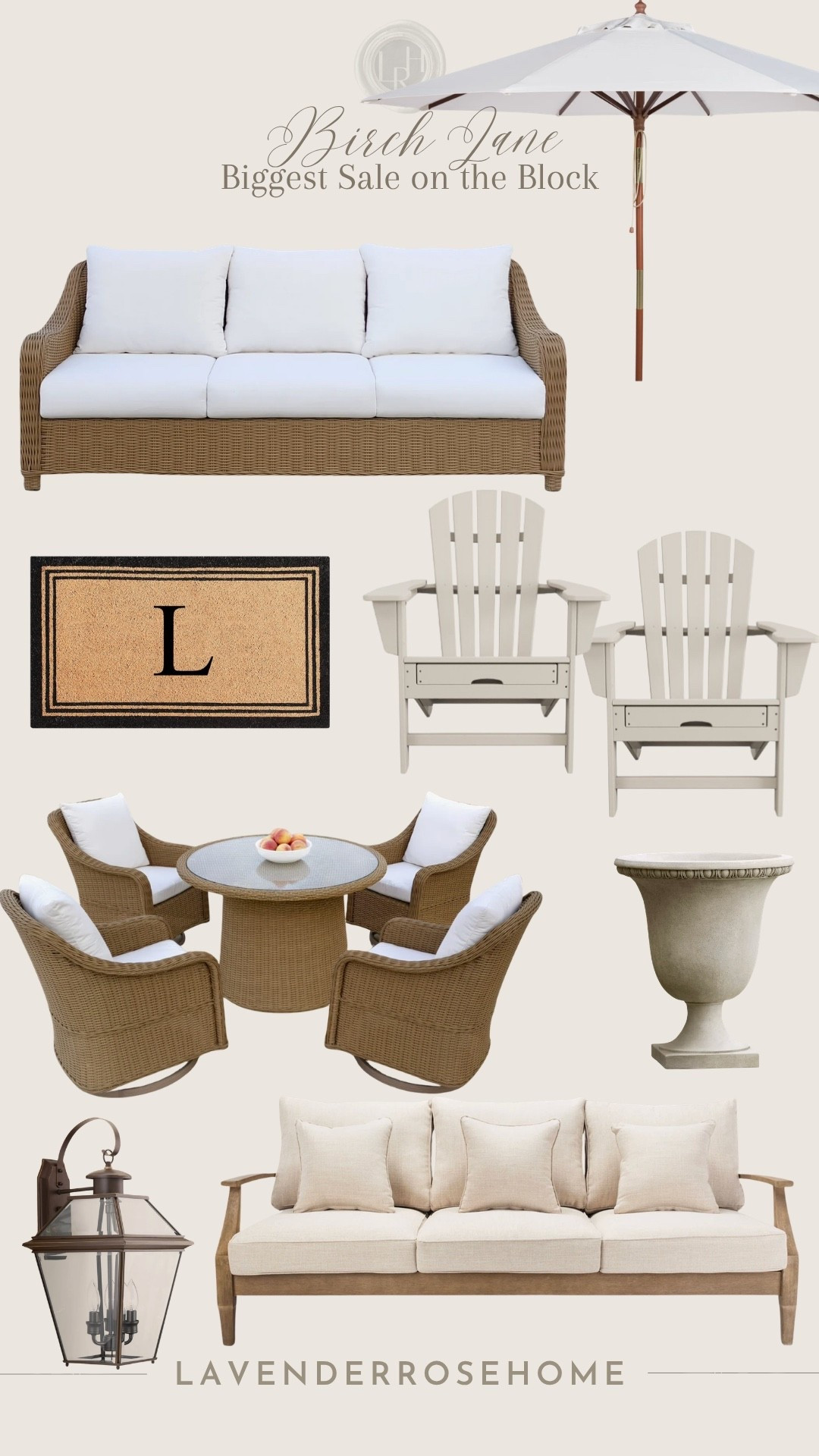 Birch Lane’s Biggest Sale on the Block 🤍 Up to 70% off 4/25–4/27 Sharing a few timeless pieces I love + would choose right now

Outdoor Furniture. Patio Furniture. Patio Umbrella. Market Umbrella, Urn Planter. Doormat. Conversation Set. Outdoor Dining Set. Classic Home. Outdoor Lighting. LavenderRose Home.

#LTKSaleAlert #LTKSeasonal #LTKHome