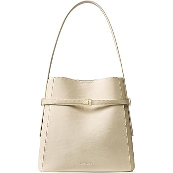 Bucket Bag Soft Vegan Leather Purses for Women Trendy Shoulder Handbags with Separate Pouch | Amazon (US)