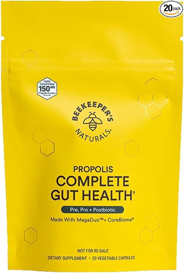Beekeeper's Naturals Complete Gut Health, 3-in-1 Prebiotic, Postbiotic, Probiotics for Digestive ... | Amazon (US)