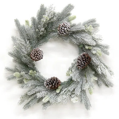 Flocked Woodland Pine Wreath, 24 | Wayfair North America