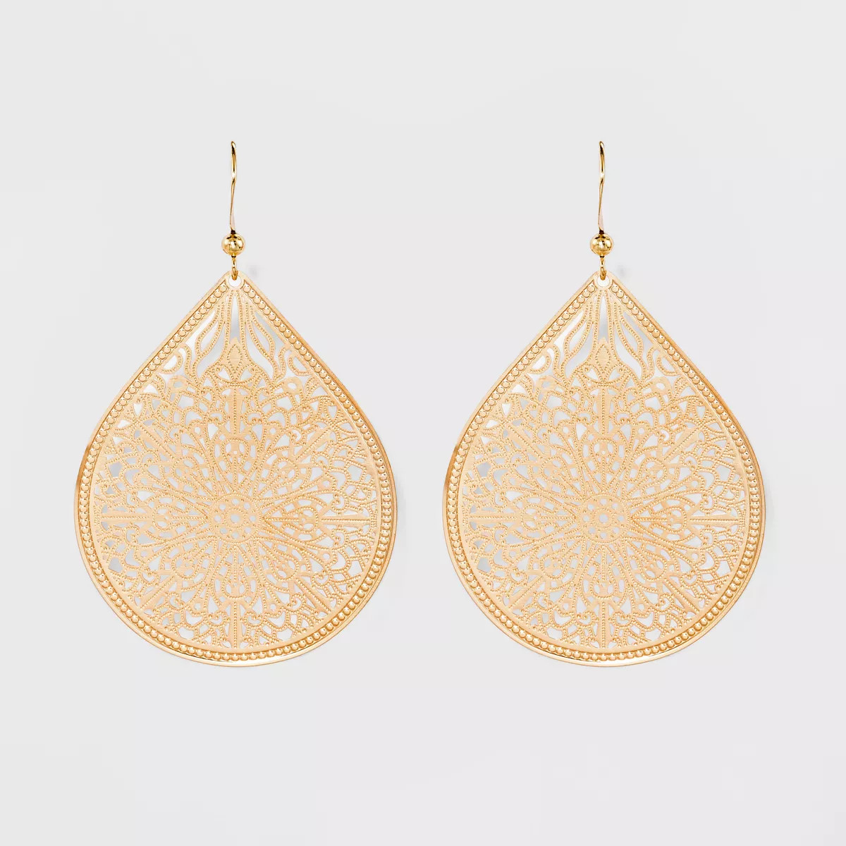 Fashion Drop Earrings Filigree - A New Day™ Gold: Brass Nickel-Free Jewelry | Target