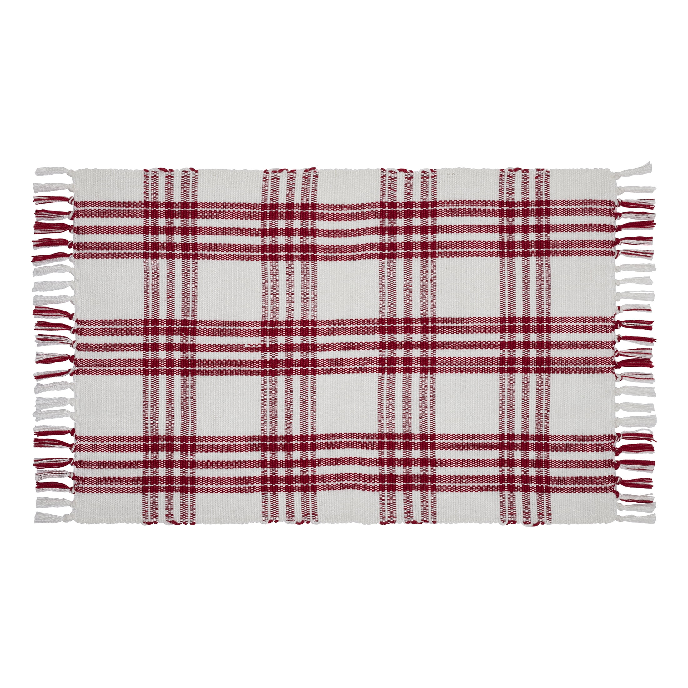 Indoor/Outdoor Plaid Accent Rug, Red and White, 24" x 38", by My Texas House | Walmart (US)