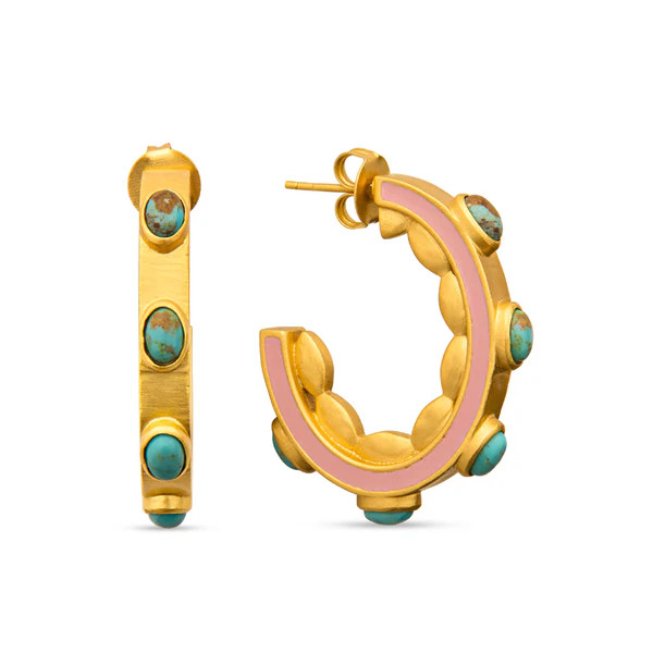 Turquoise Sea Hoop Earrings | Christina Greene 
