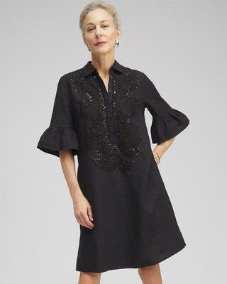 Linen Lace Applique Dress | Chico's