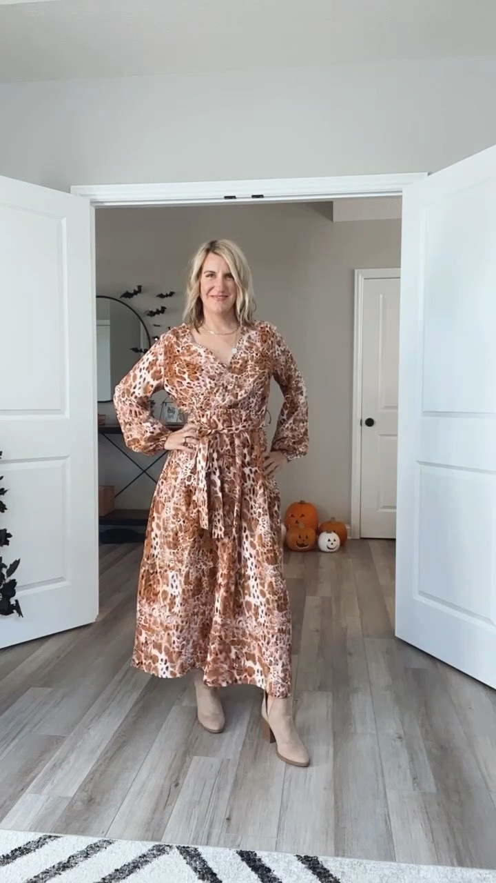 The perfect dress for fall family photos! Available in lots of colors. Wearing a small and it fits true to size. 
Fall outfits, fall dresses, fall fashion, wedding guest dress

#LTKSeasonal #LTKxPrimeDay #LTKFindsUnder50