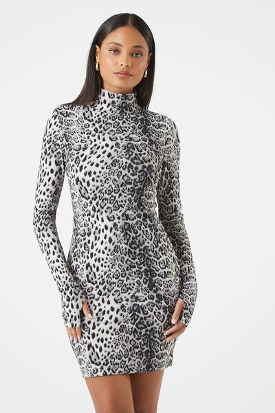 Leopard Print Contour Mini Dress | Forever 21 (US)