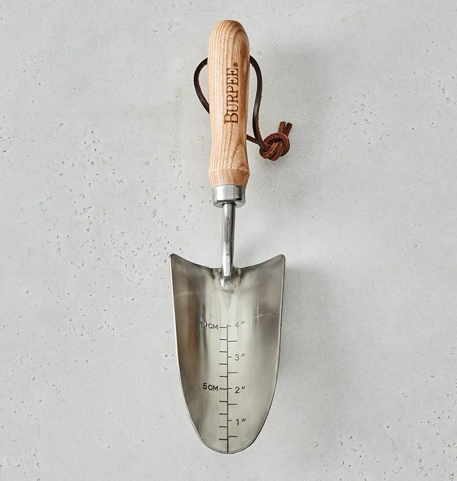 Burpee 13" Stainless Steel Trowel Durable Long Lasting Garden Tool Leather Wrist Strap 5" Handle,... | Amazon (US)