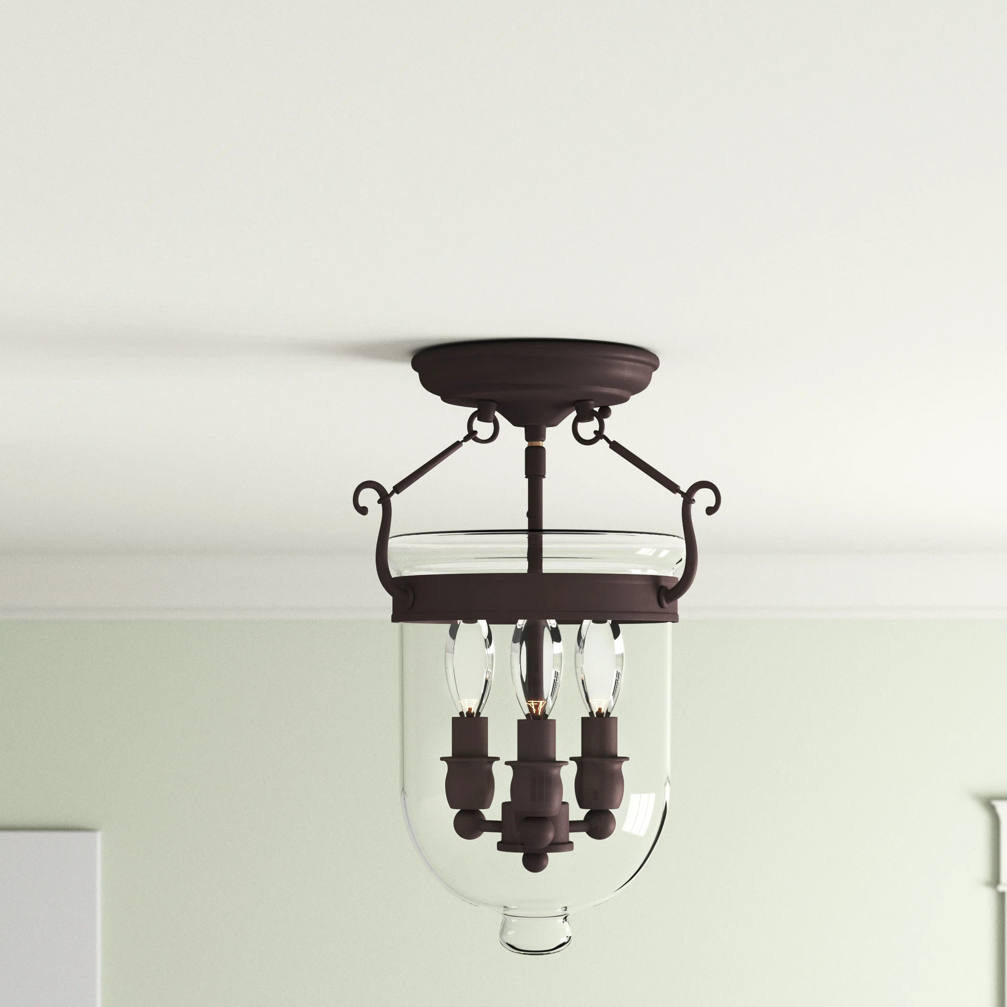 Anissah Glass Semi Flush Mount | Wayfair North America