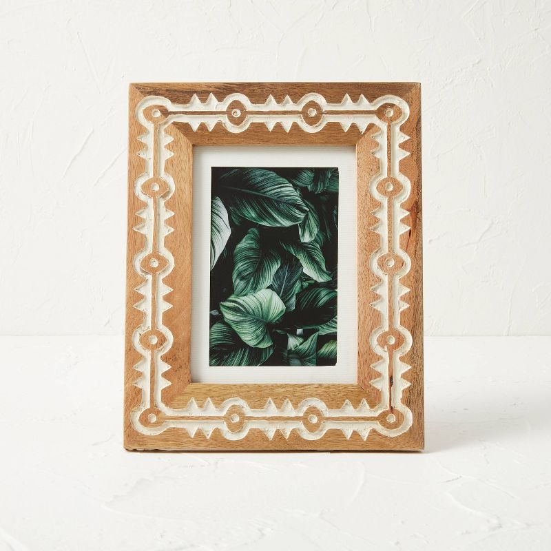 5&#34; x 7&#34; Carved Wood Single Frame - Opalhouse&#8482; designed with Jungalow&#8482; | Target