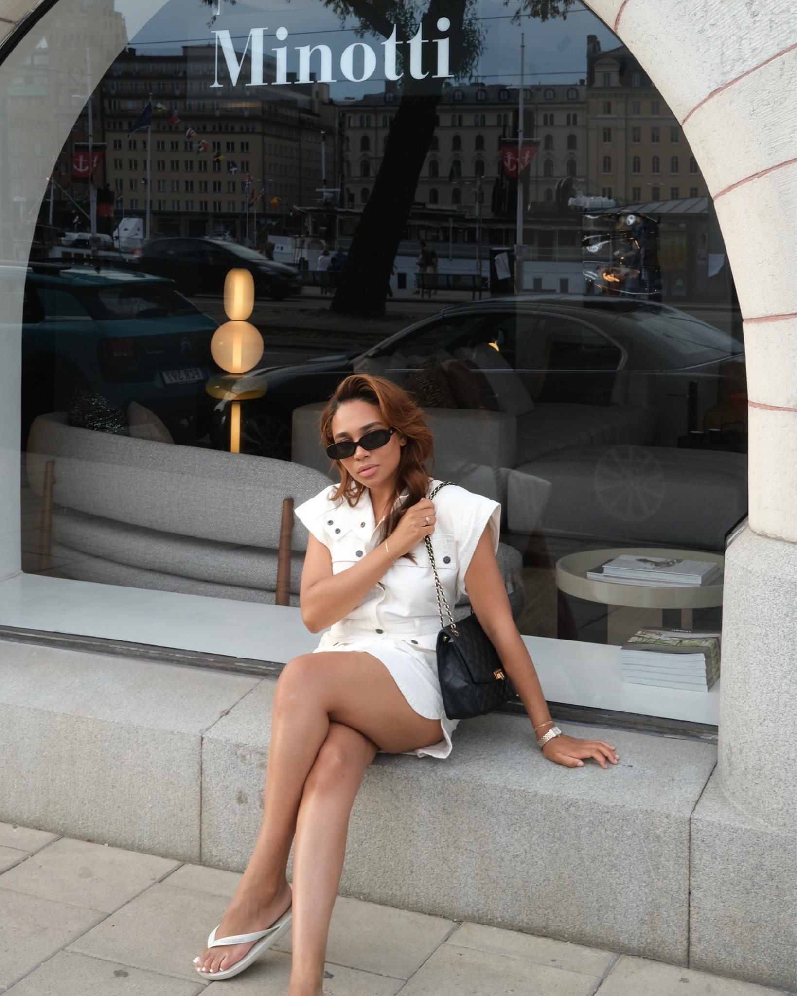 All white outfit, white denim playsuit, white Havaianas, flip flops, summer outfit, holiday inspo, denim playsuit 

#LTKeurope #LTKSeasonal #LTKstyletip