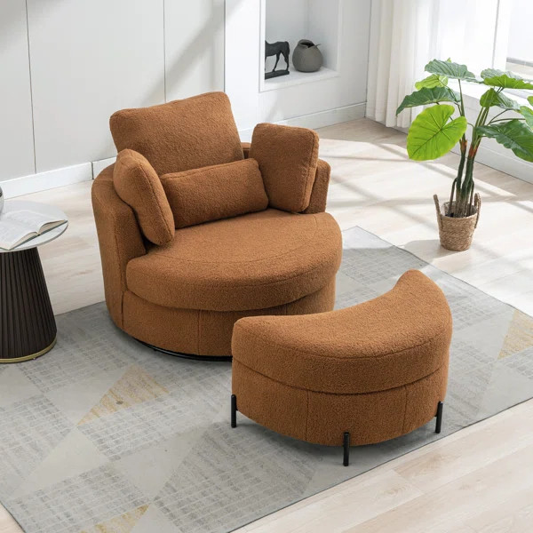 Achorn Upholstered Swivel Barrel Chair | Wayfair North America