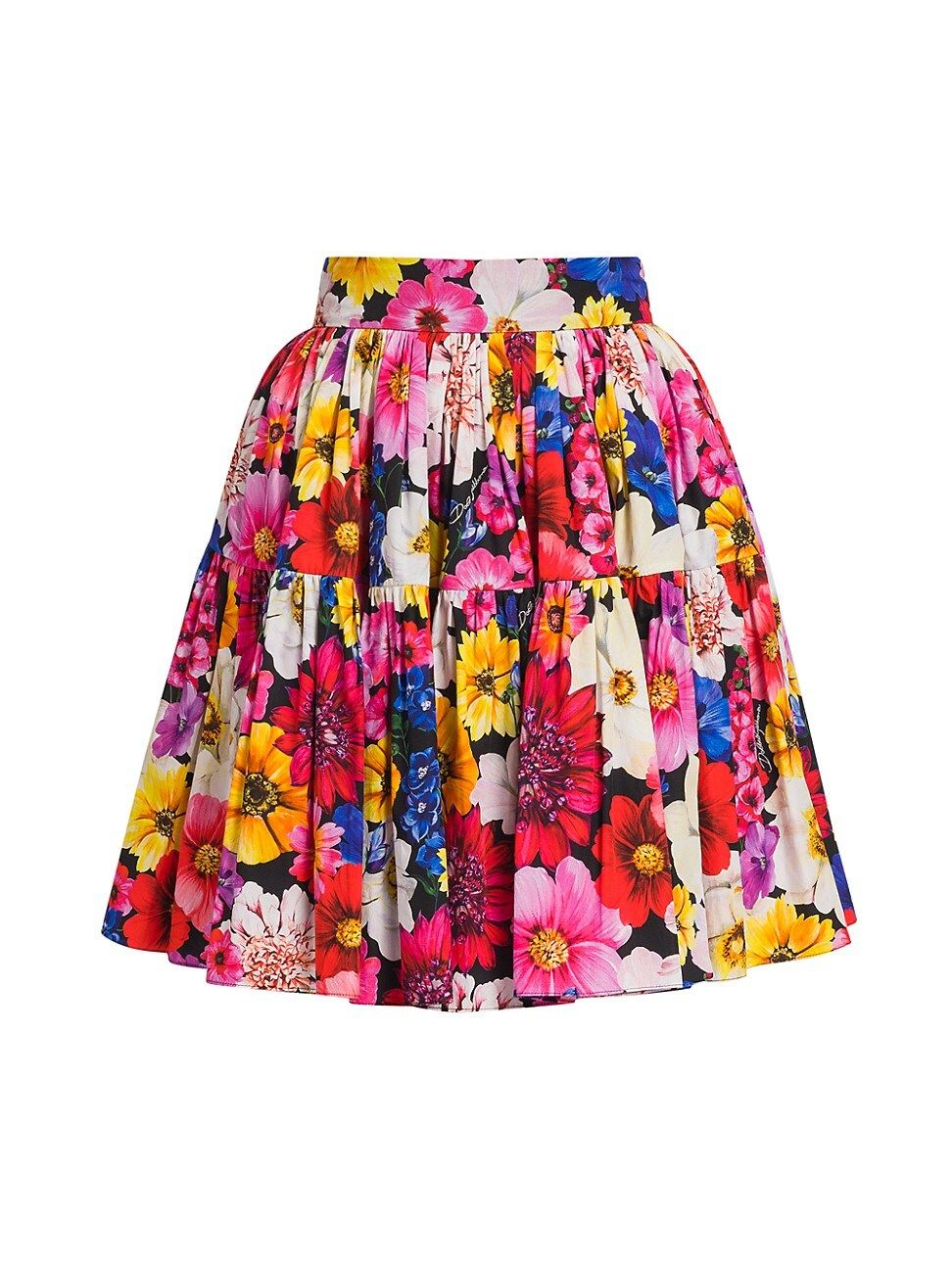 Women's Tiered Floral Mini-Skirt - Giardino Fdo Nero - Size 4 - Giardino Fdo Nero - Size 4 | Saks Fifth Avenue