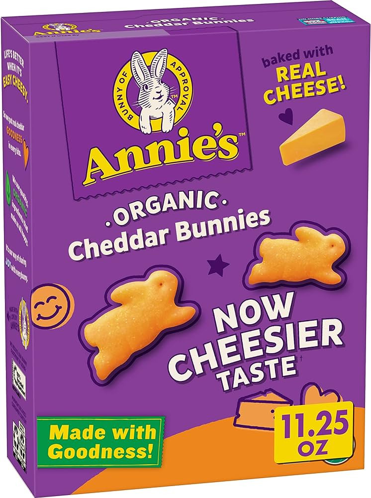 Annie's Organic Cheddar Bunnies Baked Snack Crackers, 11.25 oz. | Amazon (US)