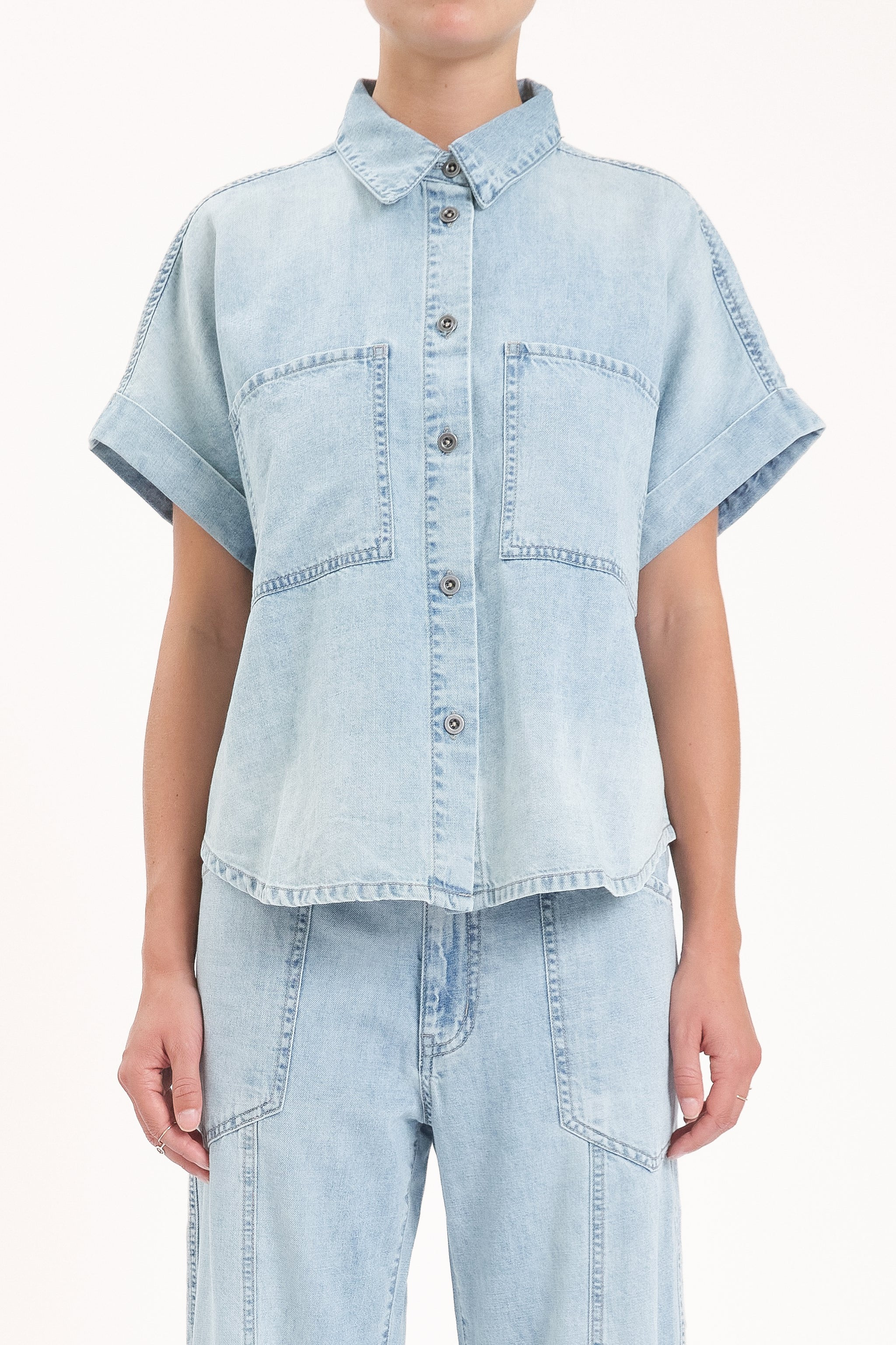 Shore Button Front Shirt - Wild Card | Petal & Pup (US)
