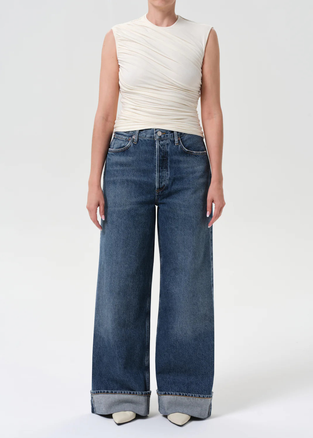 Dame High Rise Wide Leg Petite in Control | AGOLDE