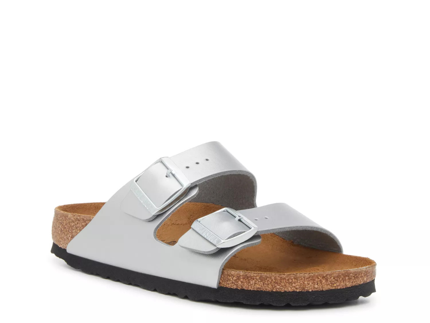 Birkenstock Arizona Sandal | Women's | Silver Metallic | Size EU 36 / US Womens 5-5.5 / Mens 3-3.5 | Sandals | Footbed | DSW