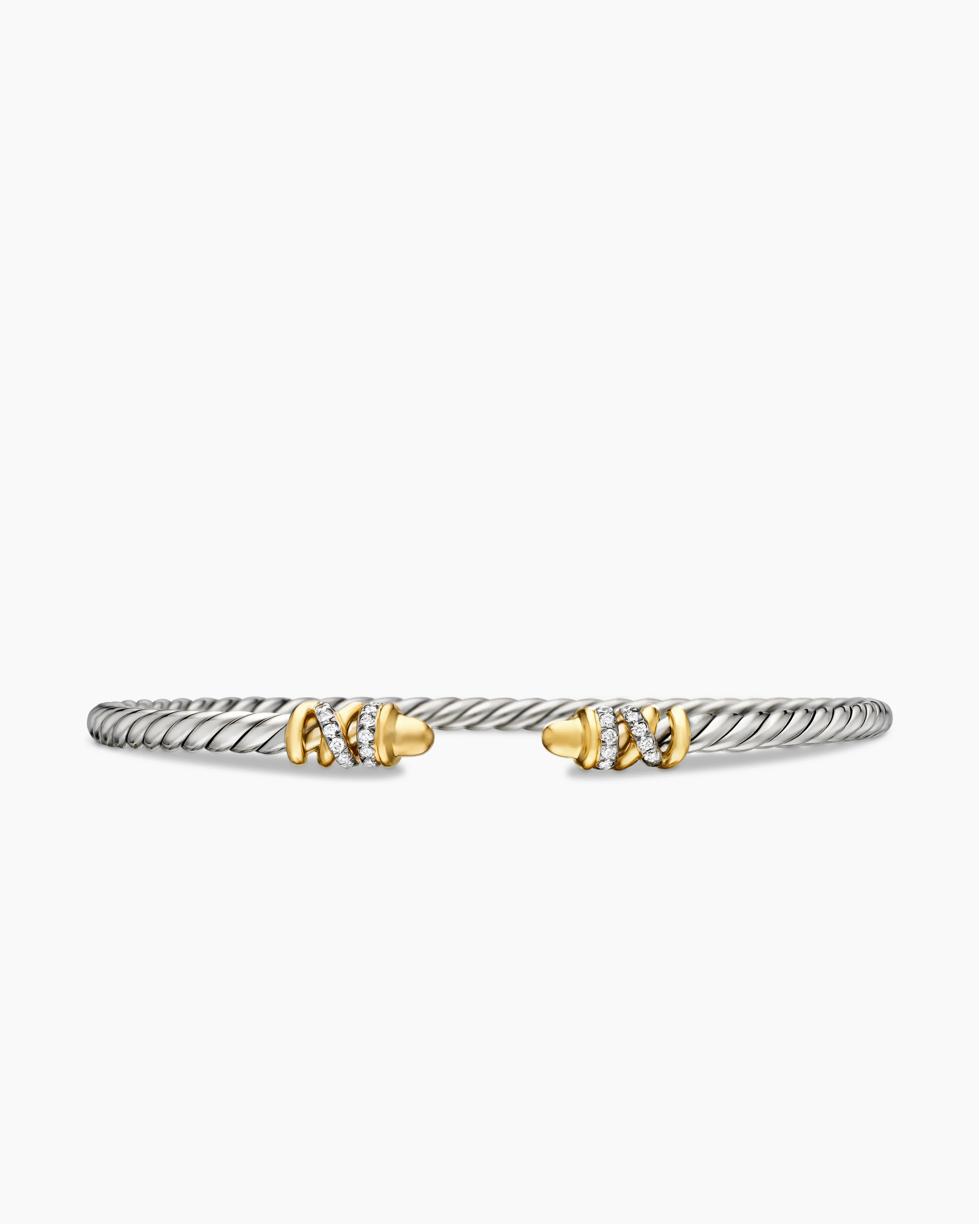 David Yurman | Petite Helena Classic Cable Bracelet in Sterling Silver with 18K Yellow Gold, Gold... | David Yurman