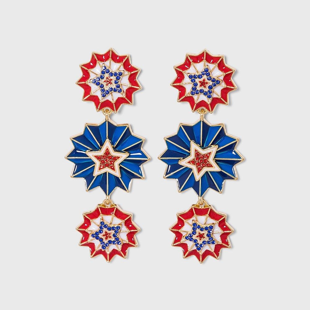 SUGARFIX by BaubleBar Drop Earrings - Red/White/Blue | Target
