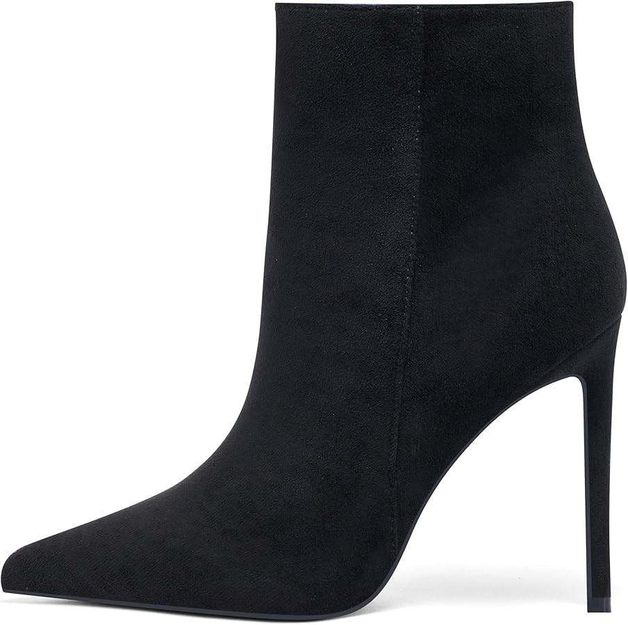 Elisabet Tang Women Heeled Ankle Booties,Sexy Pointed Toe 4 inch Stiletto High Heel Fashion Ankle... | Amazon (US)