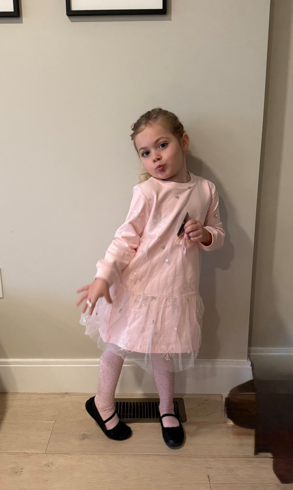Girlfriend was feeling this outfit 🤣🫶🏽🩰

We are in our “pretty dress” phase and I love it . She put together these sparkly tights and sparkly snowflake dress for dress down day at school  💓

#LTKSeasonal #LTKKids #LTKFindsUnder50
