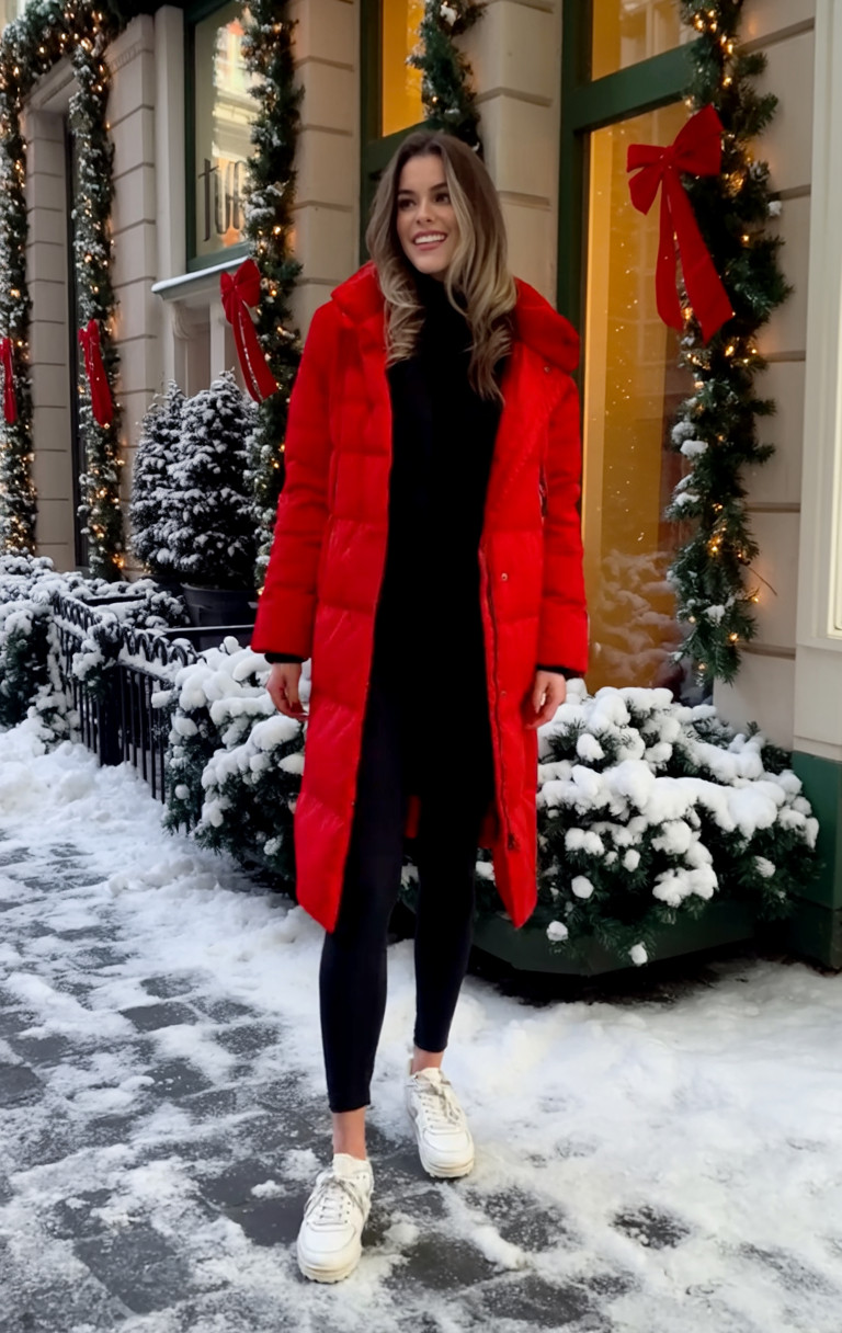 Red Coat Winter Outfit Inspo ❄️❤️

This classic winter look proves that a bold red coat instantly elevates any cold-weather outfit. Styled with an all-black base and crisp white sneakers, it’s the perfect balance of cozy, chic, and practical. Ideal for holiday strolls, winter travel, city walks, or festive outings, this outfit feels timeless yet modern. A red puffer coat adds warmth while making a statement, especially against snowy streets and holiday décor. Save this for winter outfit inspiration that’s stylish, comfortable, and easy to recreate.

#winteroutfit #redcoat #holidayoutfit #winterfashion #coldweatherstyle #cozywinter #winterstreetstyle #holidaystyle #winterinspo #classicstyle #citywinter #festivefashion #ad #affiliate 

 

#LTKHoliday #LTKSeasonal #LTKMidsize