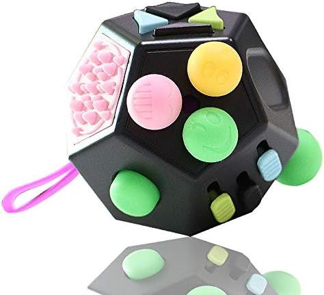 VCOSTORE 12 Sided Fidget Cube, Dodecagon Fidget Toy for Children and Adults, Stress and Anxiety R... | Amazon (US)