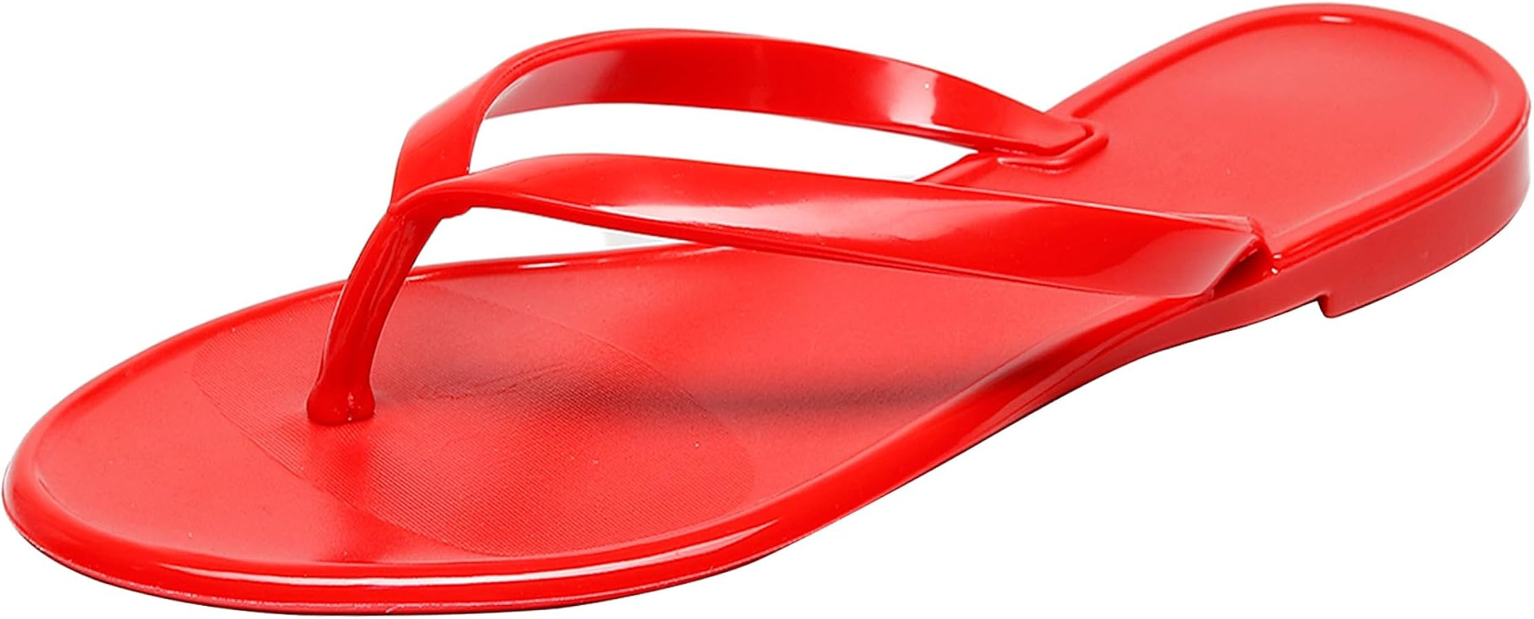Flip Flops for Women Jelly Shoes Thong Sandals Jellies Flats Clear Slipper Summer Beach Pool Slid... | Amazon (US)