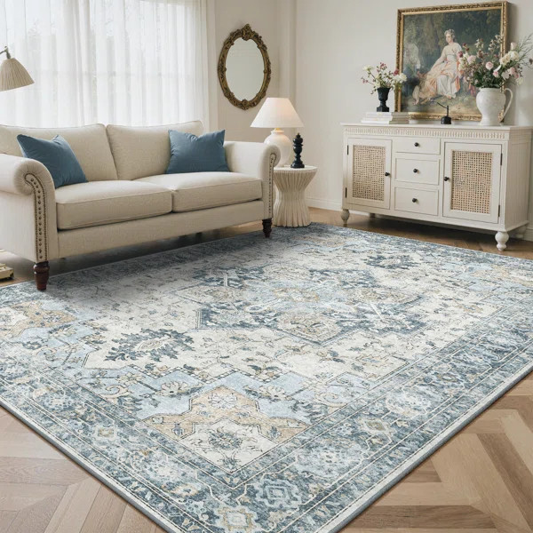 Roehit Oriental Performance Machine Washable Area Rug | Wayfair North America