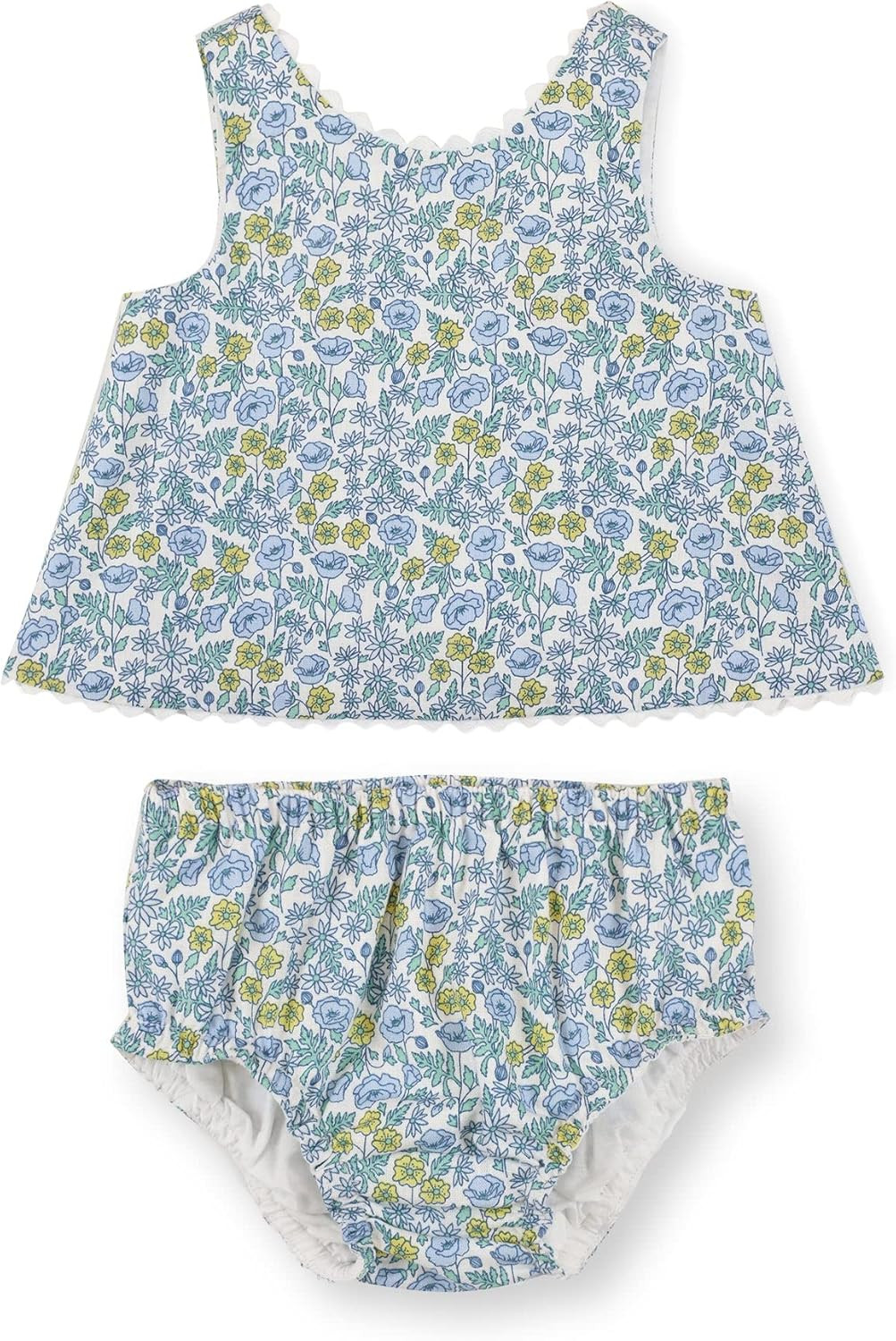 Hope & Henry Layette Baby Girl Woven Swing Top and Ruffle Bloomer 2-Piece Set | Amazon (US)
