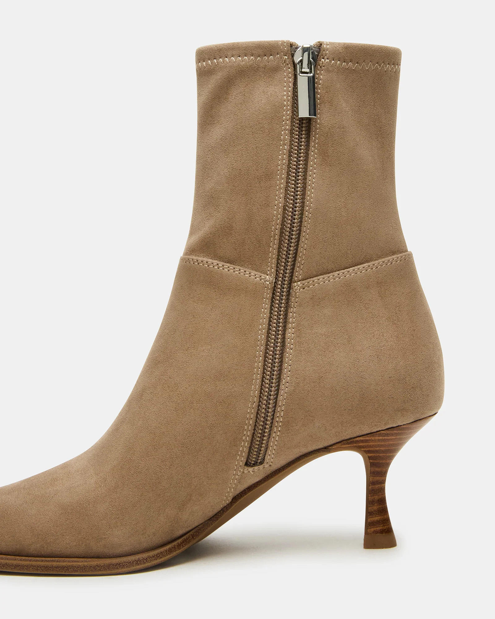 STASIA Taupe Pointed-Toe Kitten Heel Women's Ankle Boot | Steve Madden (US)
