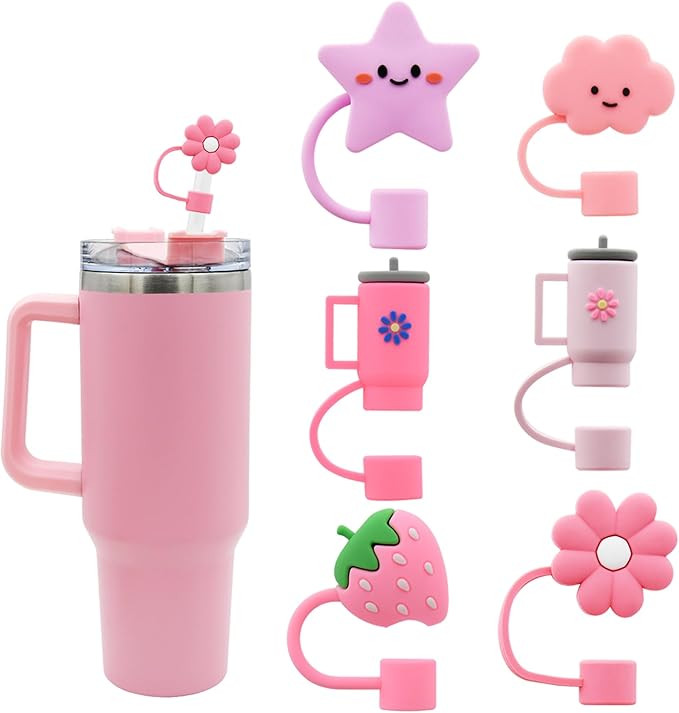 Straw Cover Cap for Stanley Cup,Straw Topper Compatible for 30&40 Oz Tumbler with Handle,10mm 0.4... | Amazon (US)