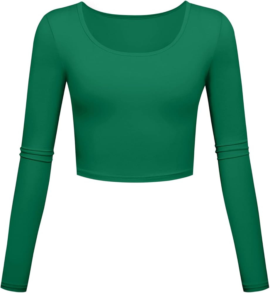 Kindcall Lightweight Basic Crop Tops Slim Fit Long Sleeve Workout Shirts for Women | Amazon (US)
