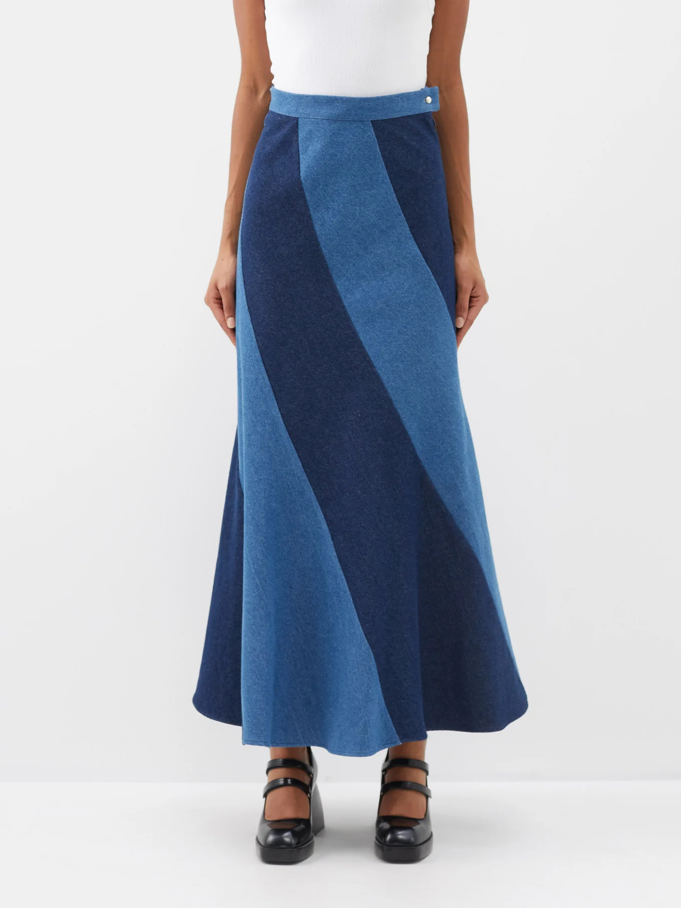 Cera twisted-denim maxi skirt | Matches (UK)