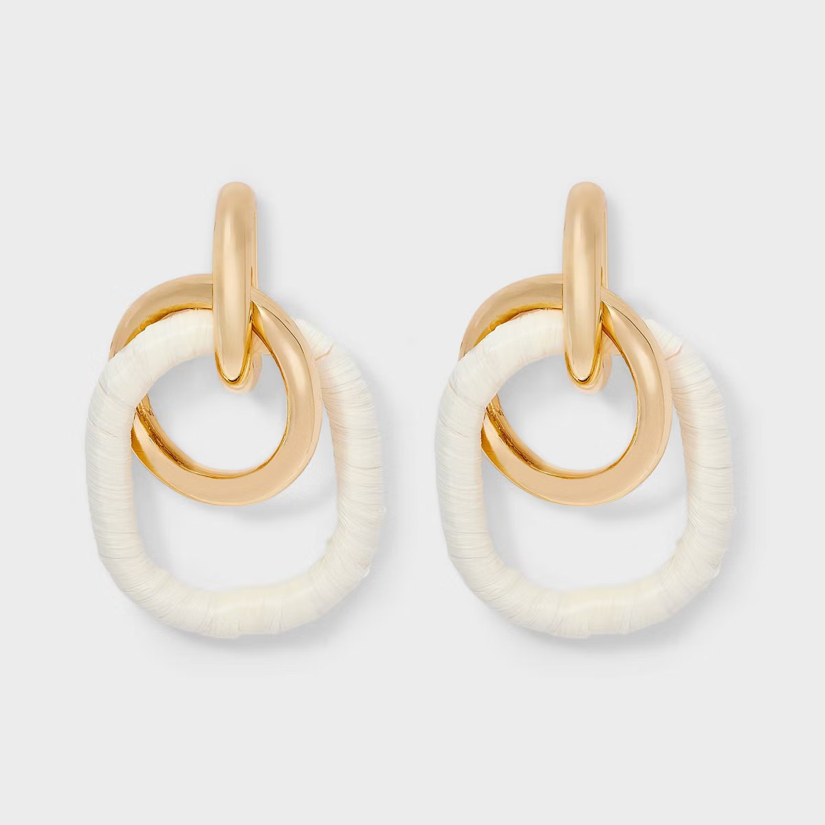 SUGARFIX by BaubleBar Interlocking Hoop Statement Earrings - Gold: Zinc Material, Post Closure, 1... | Target