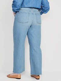 Extra High-Waisted Ripped Cut-Off Wide-Leg Jeans for Women | Old Navy (US)