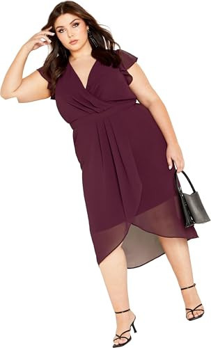 City Chic Women's Plus Size Wrap Swing Dress, 14 | Amazon (US)