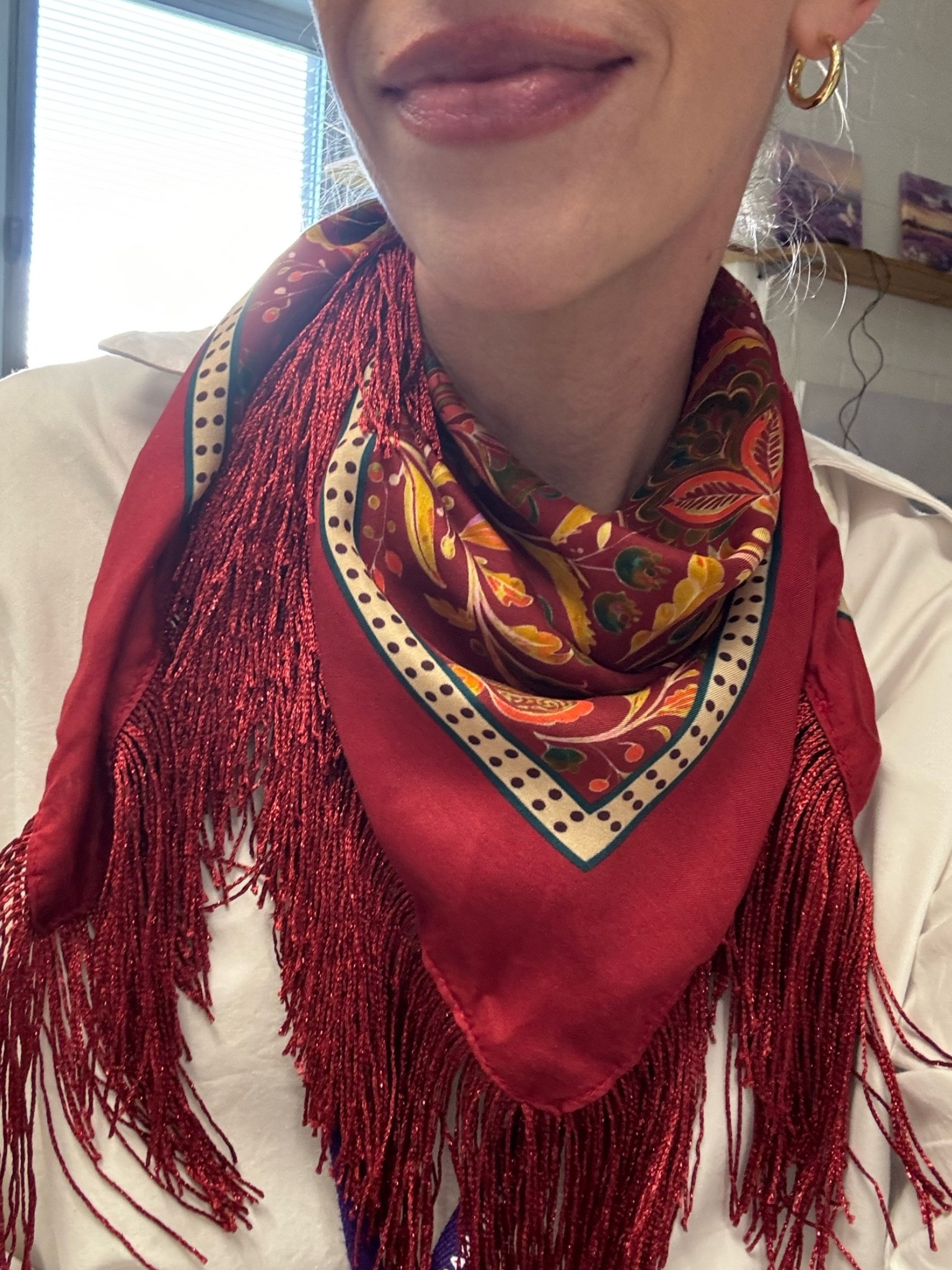 This paisley fringe scarf is in stock but almost sold out - under $40, hurry! 💨