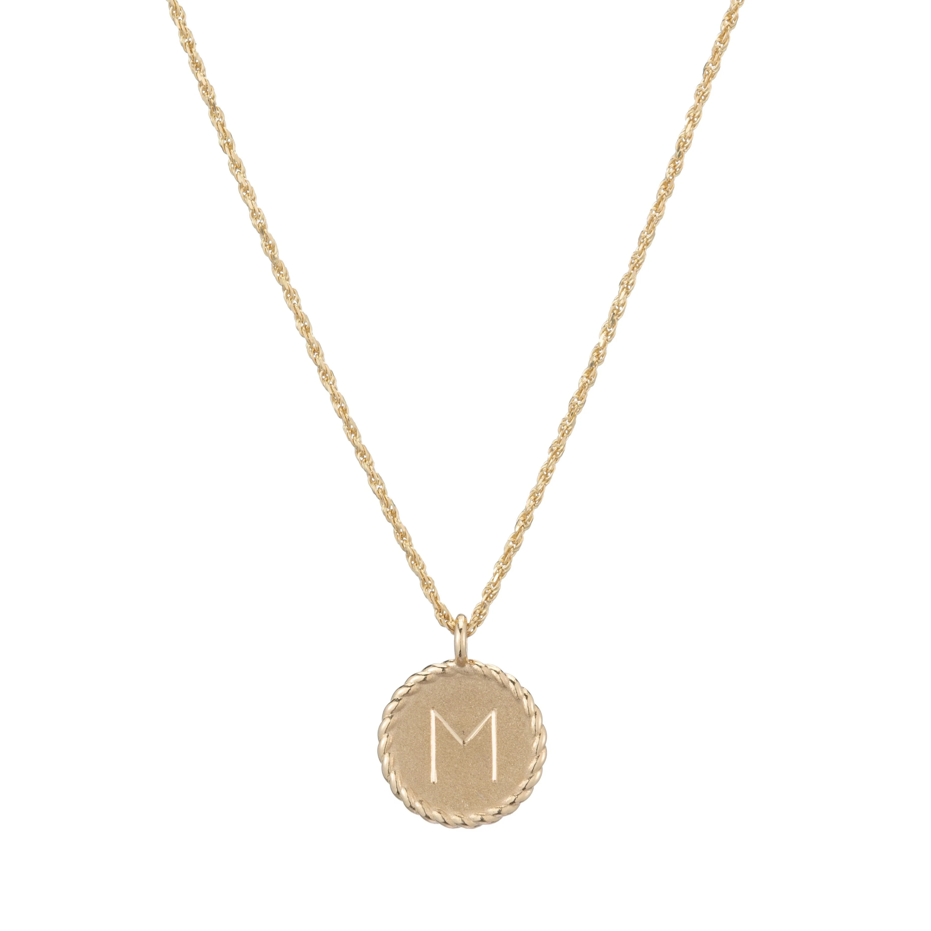 Personalized Mini 14k Gold Disc Necklace | Hand Engraved | Ariel Gordon Jewelry